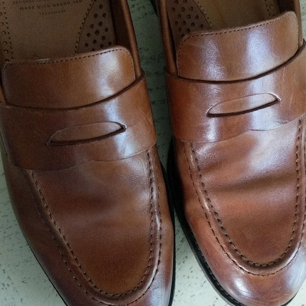 Cole Haan Brown Leather Slip-On Loafers - Picture 5 of 5